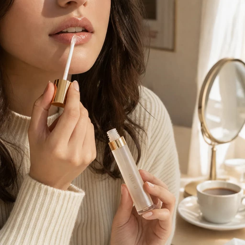 Aura lip gloss product photo