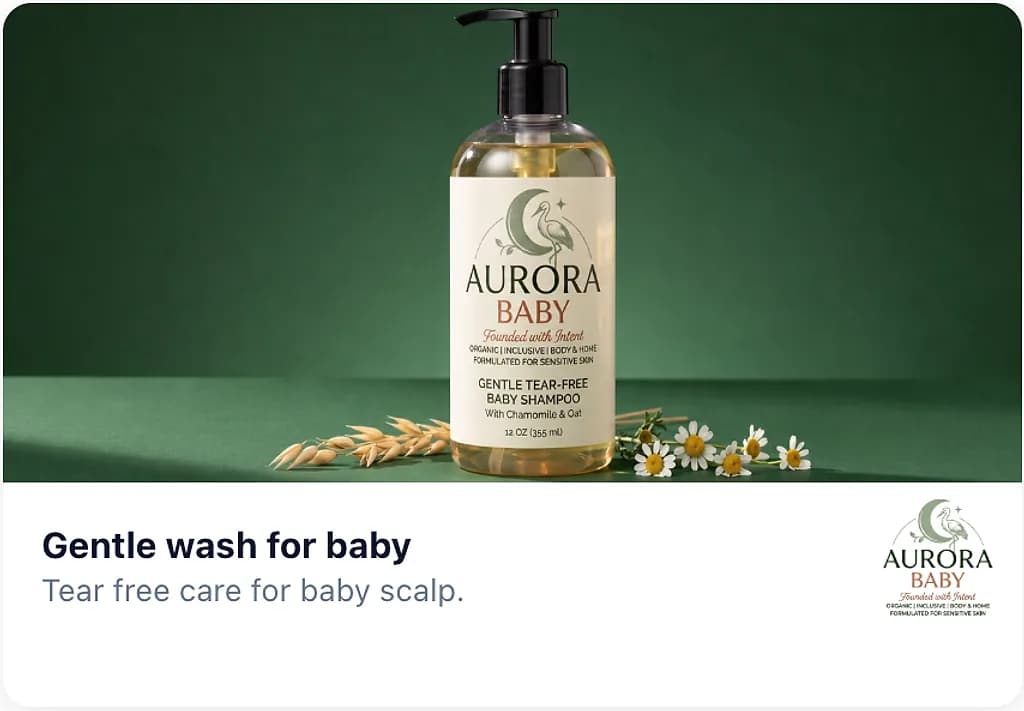 Aurora Baby gentle wash banner unit