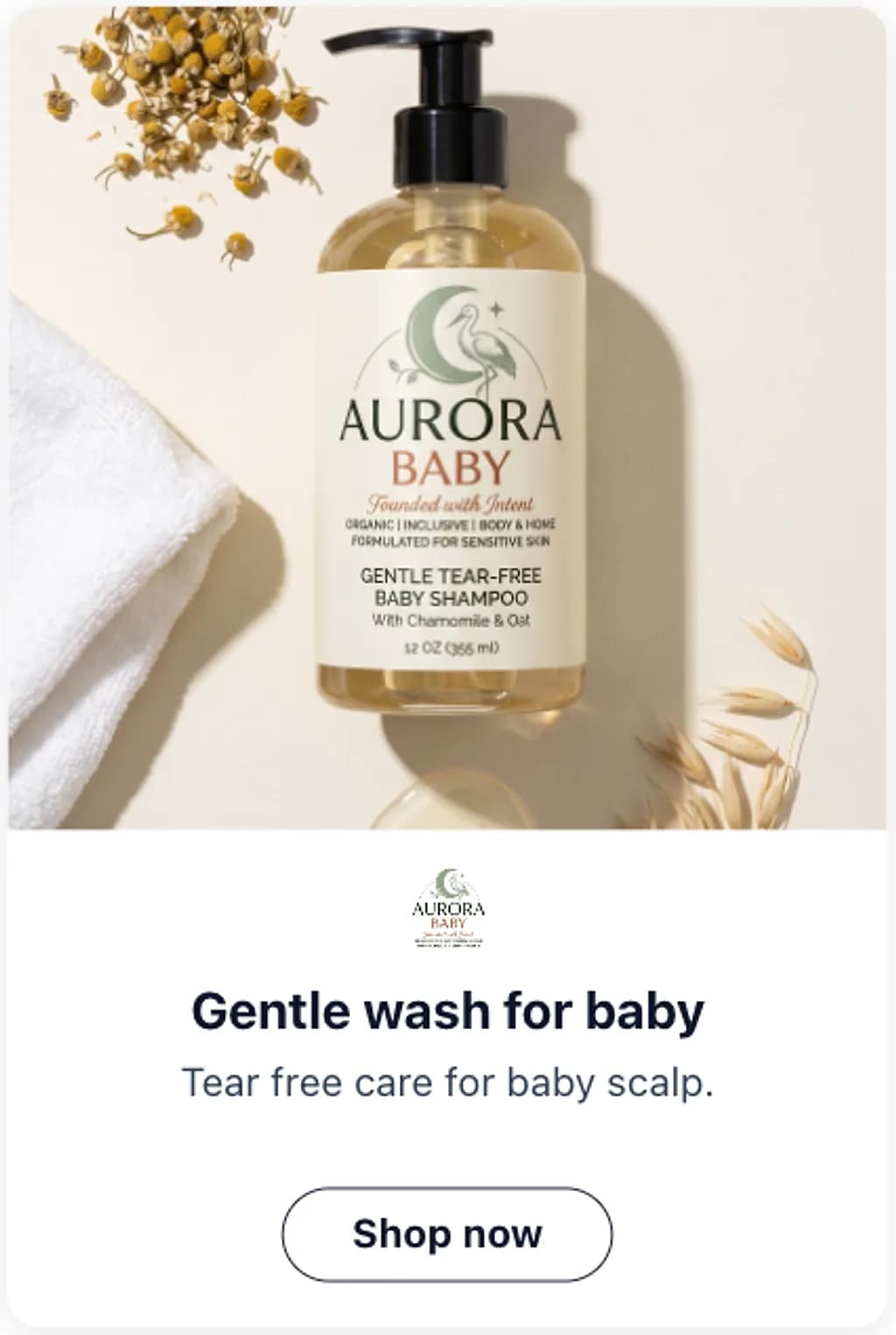 Aurora Baby gentle wash half page unit