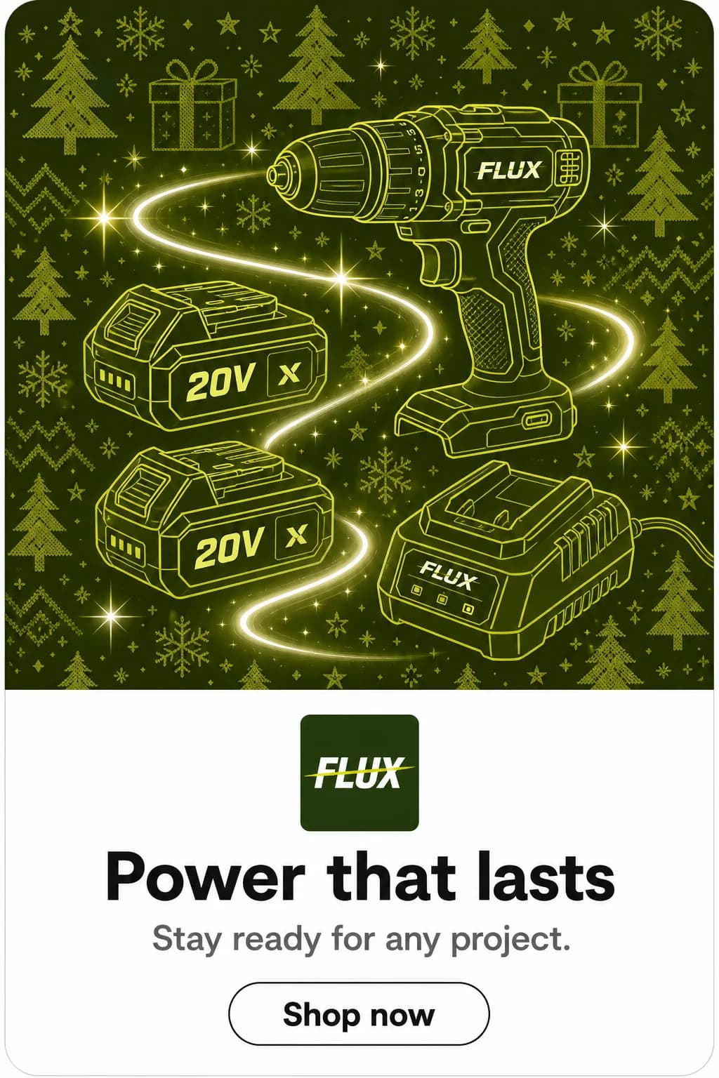 Flux holiday tool ad creative